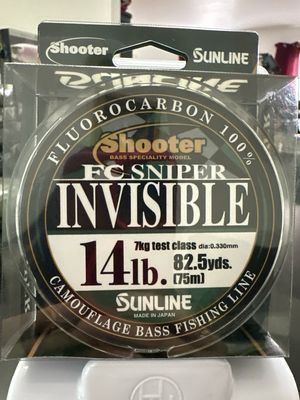 Sunline Shooter FC Sniper Invisible 82.5 Yds 14lb Fluorocarbon SALE NIP