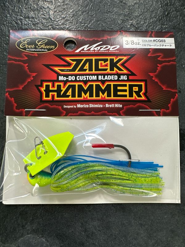 Evergreen Jackhammer Jack Hammer 3/8oz RARE Color: CG Blueback Chart #CG03. Exact Bait In Pics. NIP