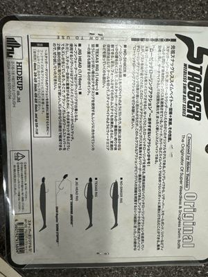 Hideup Stagger 5” Swimbait Popeye Special. Blueback Shad. Exact Bait In Pic. 6 Baits Per Pack. NIP