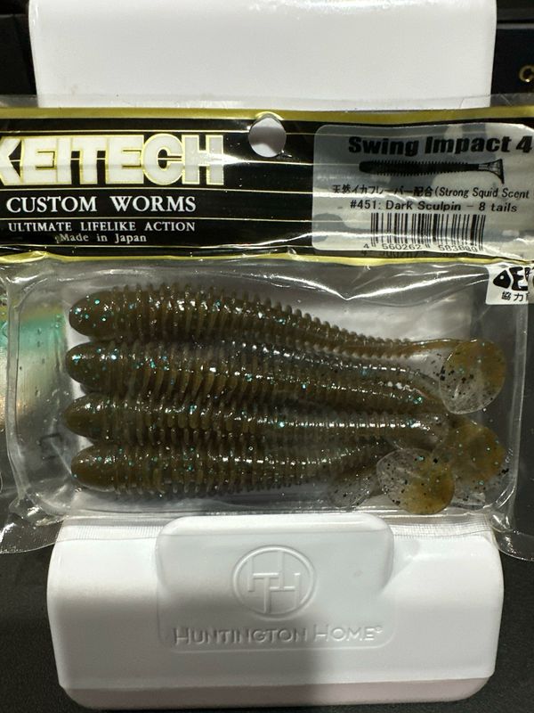 Keitech Swing Impact 4" #451 Dark Sculpin 8 Tails