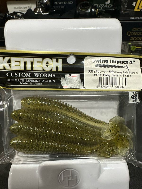Keitech Swing Impact 4" #457 Baby Bass 8tails