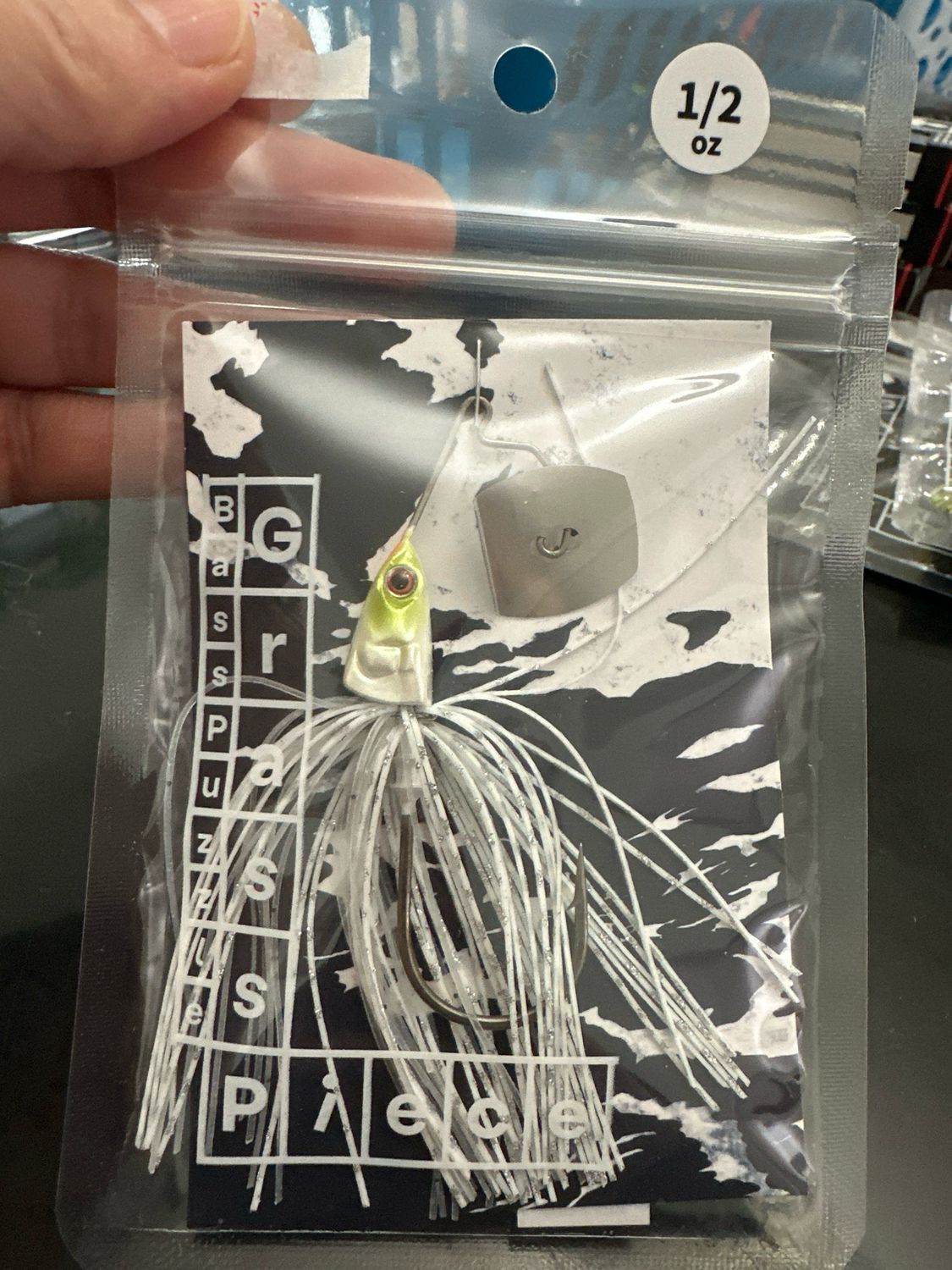 Bass Puzzle Grass Piece 1/2oz G03 White Shad. New In Package