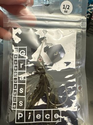 Bass Puzzle Grass Piece 1/2oz Green Pumpkin