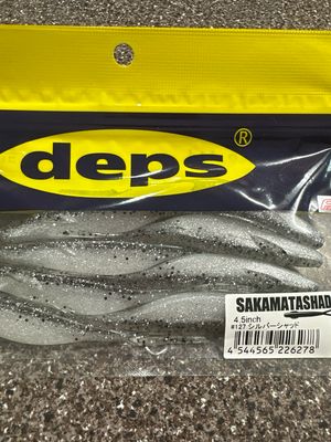 Deps Sakamata Shad 4.5inch #127 Silver Shad 8baits/pack