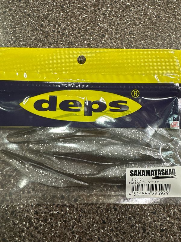 Deps Sakamata Shad 4.5inch #92 Silver Shiner 8baits/pack