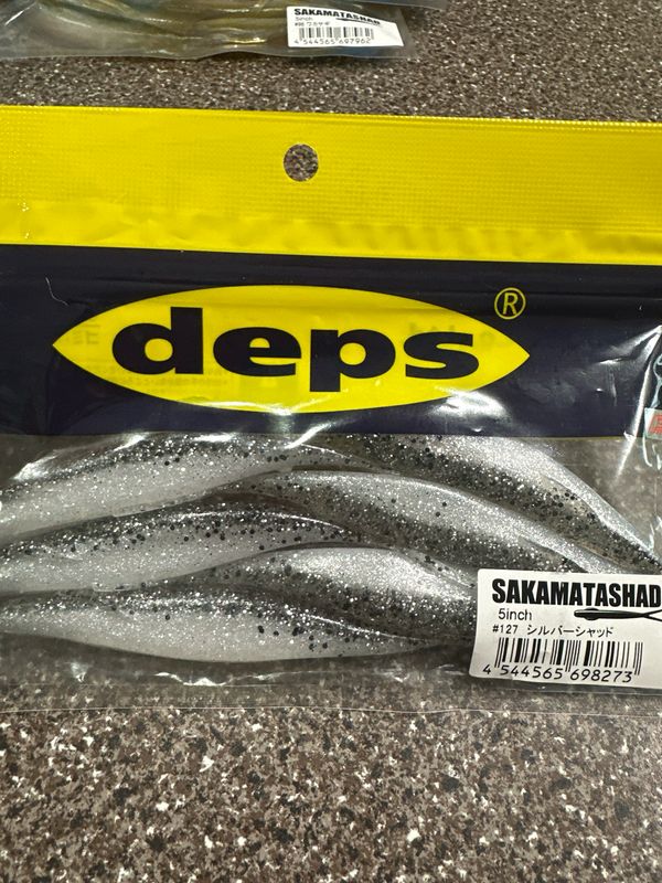 Deps Sakamata Shad 5inch #127 Silver Shad. Fresh And New In Packages. 6baits/pack