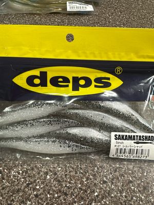 Deps Sakamata Shad 5inch #127 Silver Shad. Fresh And New In Packages. 6baits/pack