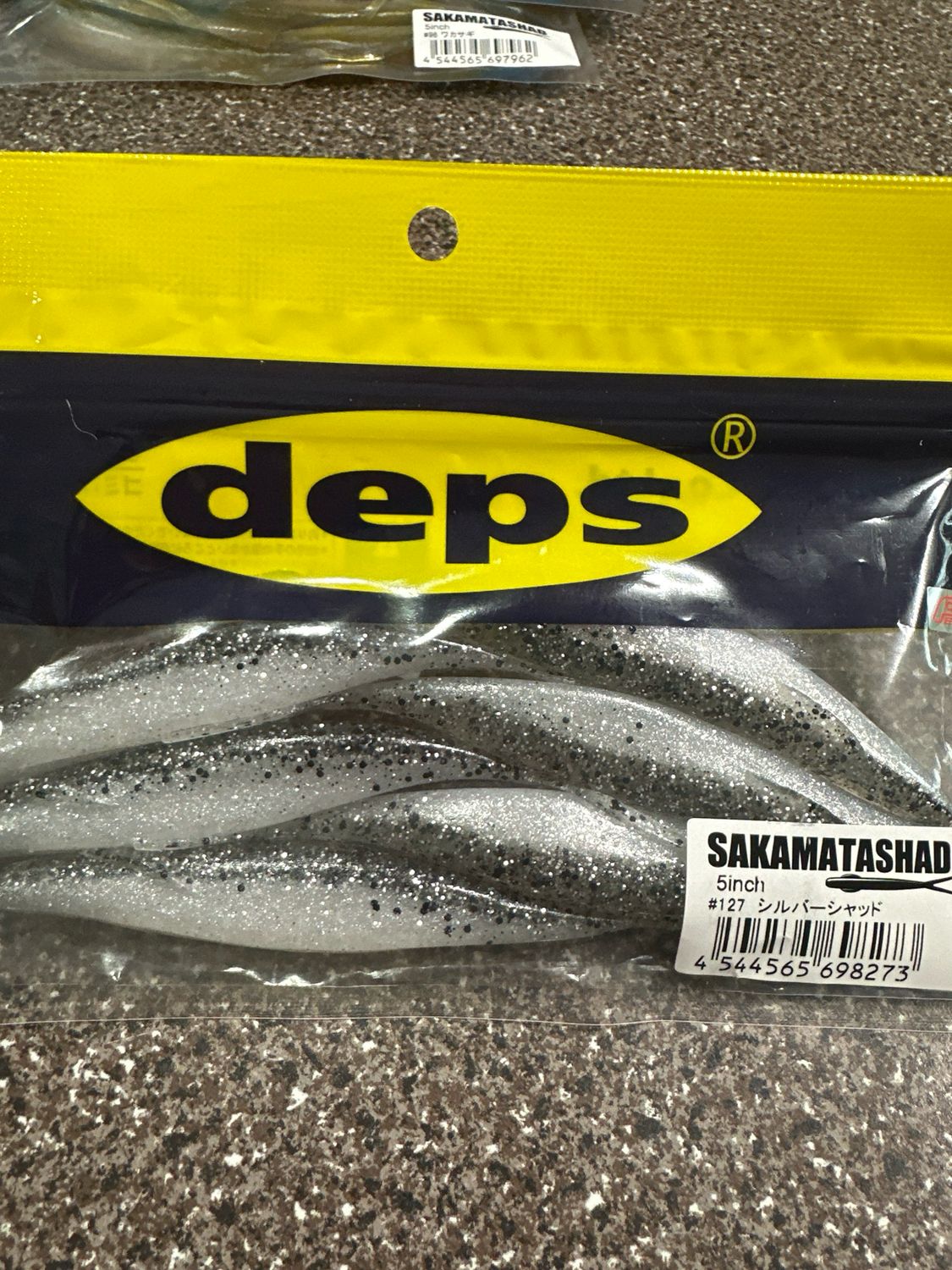 Deps Sakamata Shad 5inch #127 Silver Shad. Fresh And New In Packages. 6baits/pack