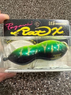 Megabass RatX Hot Tiger. Rare/hard To Find Hand Made Balsa Megabass Bait. 77mm 1/2oz. NIP