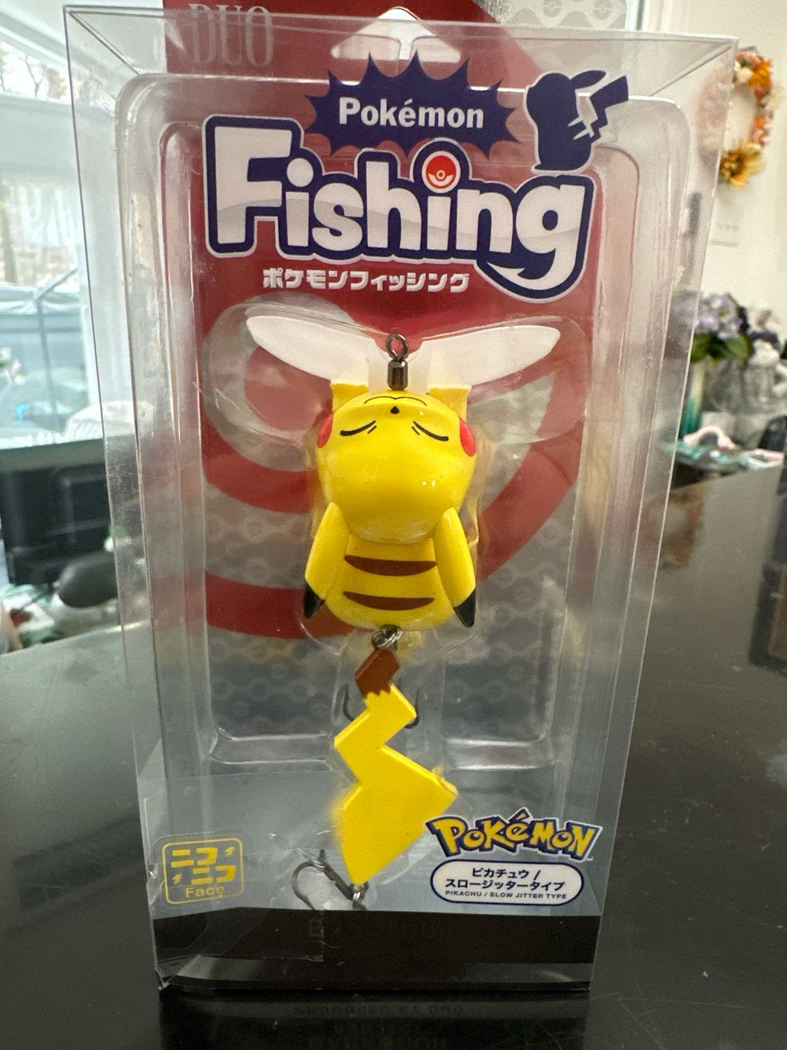 Duo Pokemon Fishing Pikachu / Slow Jitter Type Smile Face 106mm | 3/4oz (Box is a little cracked)