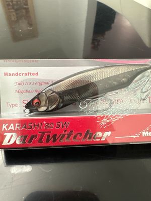 Megabass Karashi 80 SW Dartwitcher #8 HT Black Pink Back