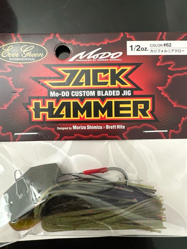 Ever Green Jack Hammer 1/2oz #62 California Claw Custom Bladed Jig