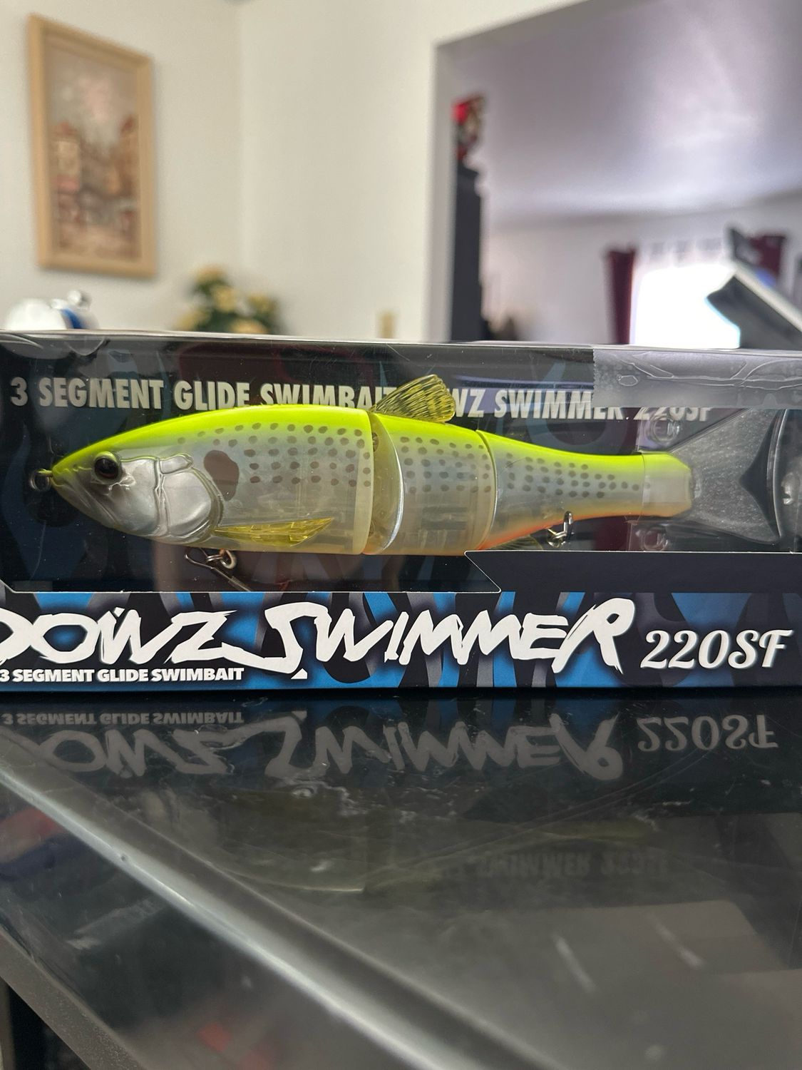 Jackall Dowz Swimmer 220SF Chart Back Pearl Konoshiro 3 Segment Glide Swimbait With Spare Tail