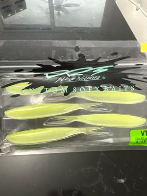 DRT VTS 5. 5” JDM Soft Swimbaits. #11 Lemonade.  5 Baits Per Pack. NIP