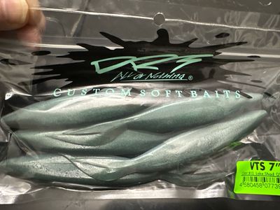DRT VTS 7. 7” JDM Fork Tail #10 Lake Shad. 5 Baits Per Pack. NIP
