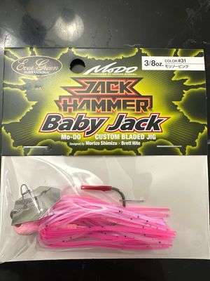 Ever Green Jack Hammer Baby Jack 3/8oz #31 Morizo Pink Custom Bladed Jig
