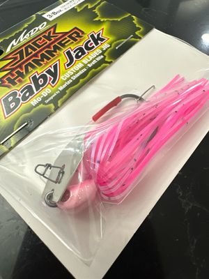 Ever Green Jack Hammer Baby Jack 3/8oz #31 Morizo Pink Custom Bladed Jig