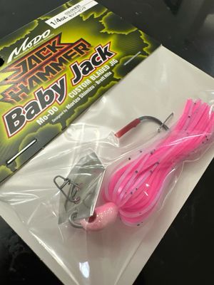 Ever Green Jack Hammer Baby Jack 1/4oz #31 Morizo Pink Custom Bladed Jig