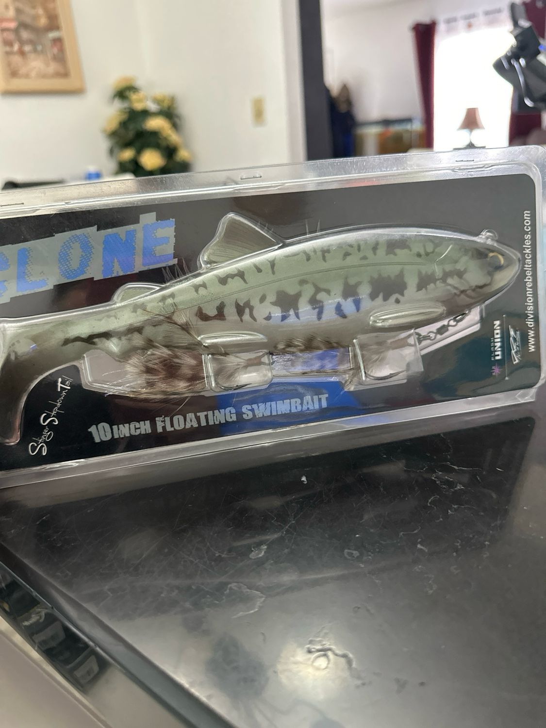 DRT Clone VERY RARE 10” JDM Soft, Fully Rigged Swimbait. #02 Bass. Feathered Trebles. 6oz (180g Class) Package Has Some Damage. NIP