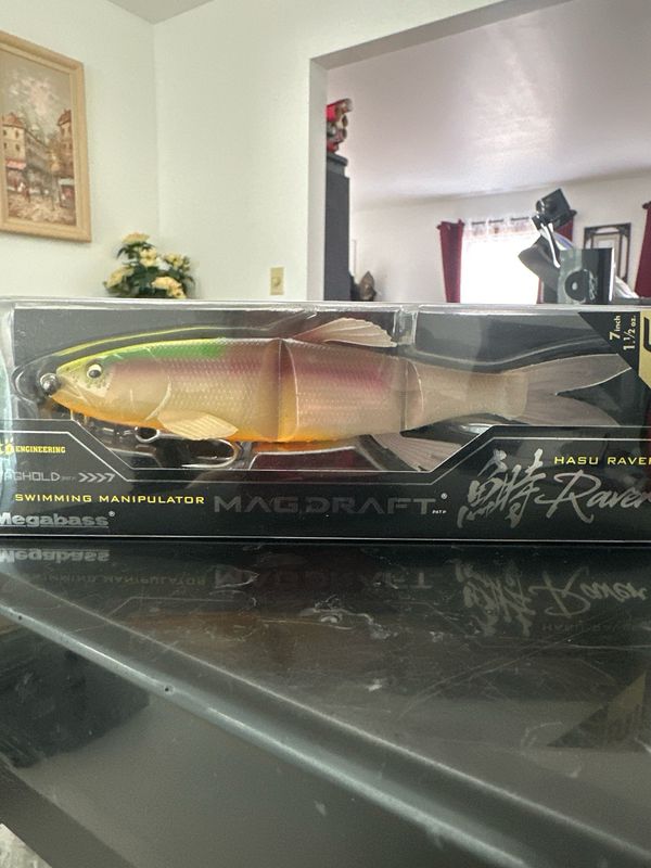 Megabass Magdraft Hasu Raver (Sinking) #07 Ghost Chart Back 7inch 1.1/2oz