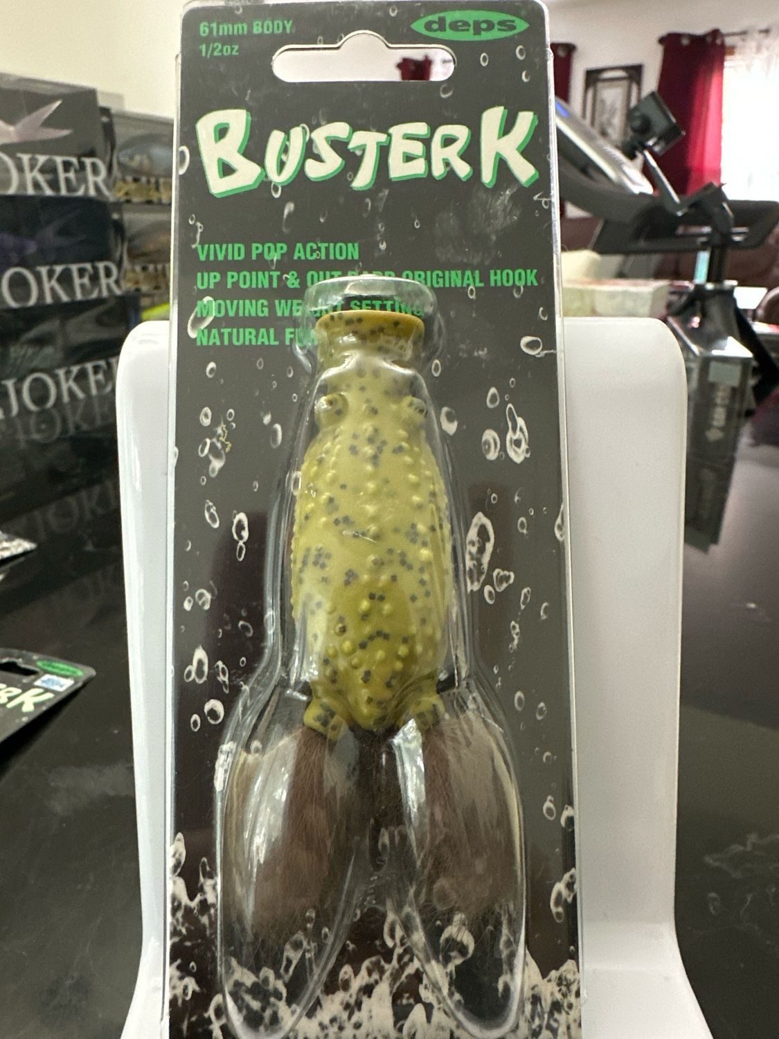 Deps Buster K Popping Frog #09 Moss Green Toad 61mm Body | 1/2oz