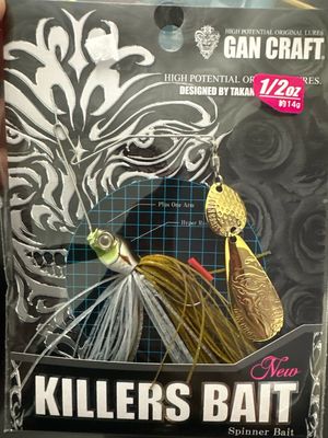 Gan Craft Killers Bait 1/2oz Gold Blade #02G Moroko Spinner Bait