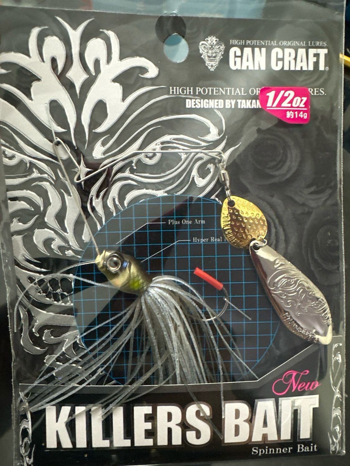 Gan Craft Killers Bait 1/2oz Silver Blade #01S Evil Catfish Spinner Bait