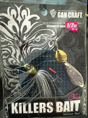 Gan Craft Killers Bait 1/2oz Silver Blade #01S Evil Catfish Spinner Bait