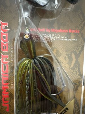 Megabass Jamaica BOA Super Metal 1/2oz #09 Green Pumpkin Buzz Bait