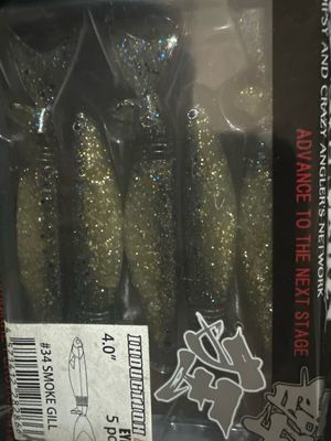 Dranckrazy Induction 4 Eye. #34 Smoke Gill. 4” JDM VERY Flexible Tail End (multi Jointed At Tail End). New In Package.