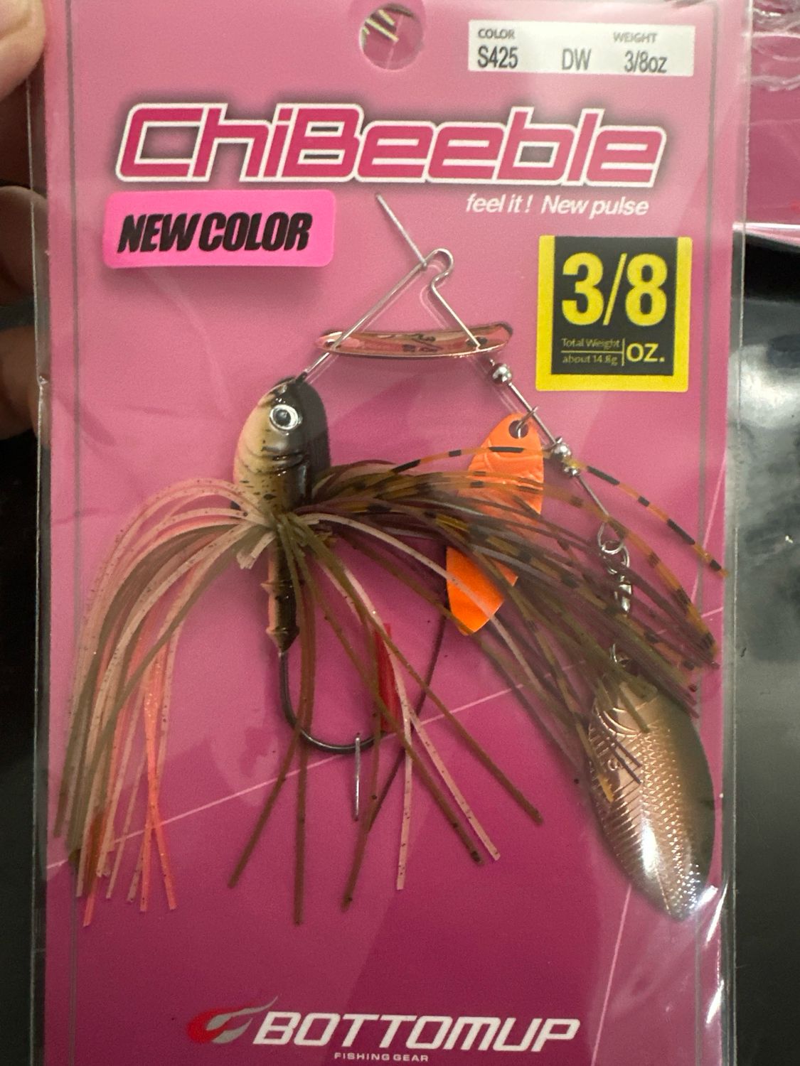 BottomUp ChiBeeble 3/8oz DW S425 Brown Candy Spinnerbait