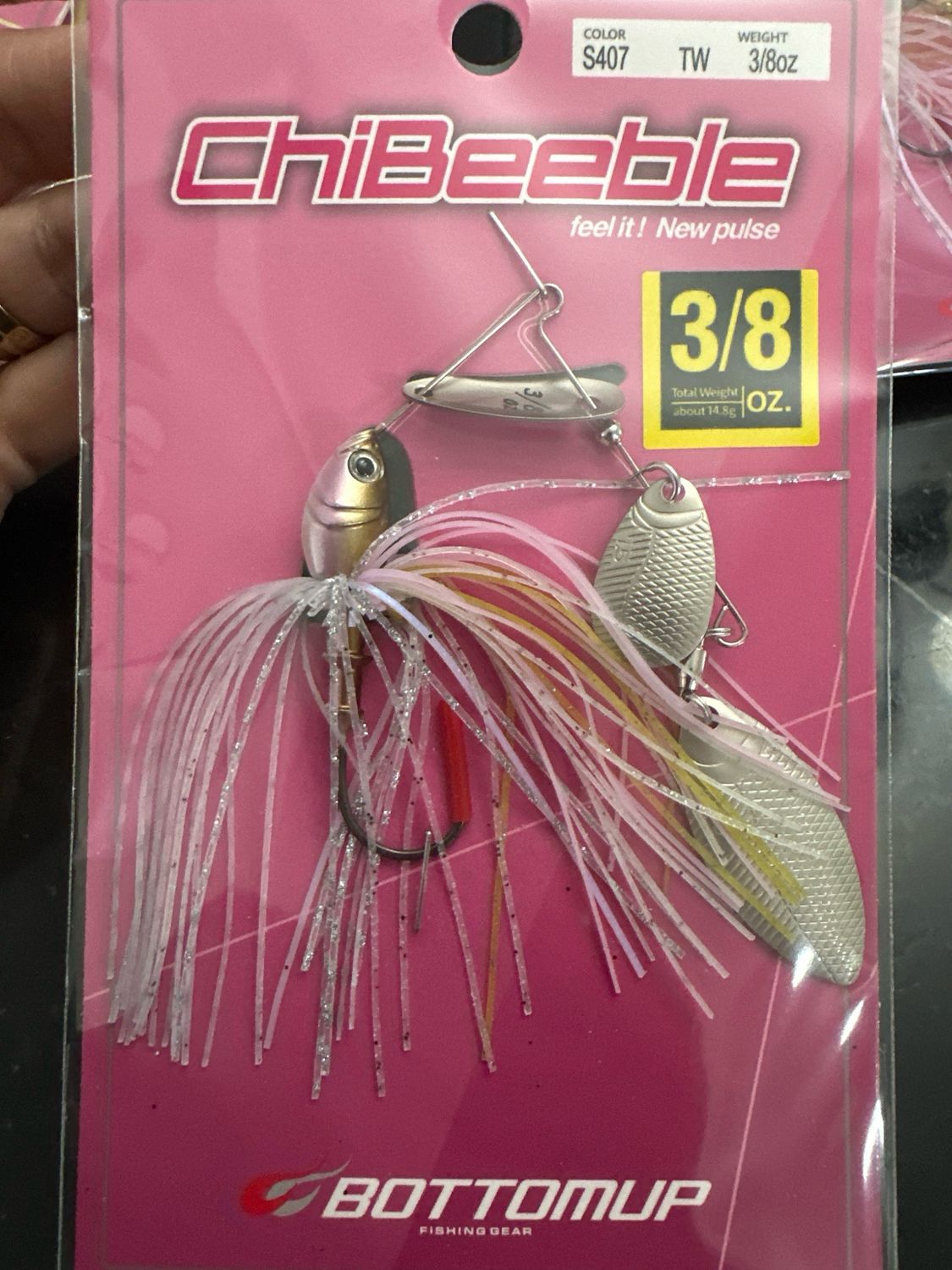 BottomUp ChiBeeble 3/8oz TW S407 Wakasagi Spinnerbait