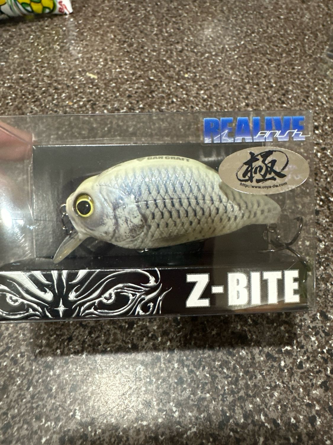 Gan Craft Z-Bite Realive #U-19 FAINT GLOW Shad 65mm | 3/4oz | Floating. Fabulous New and RARE JDM New In Package.