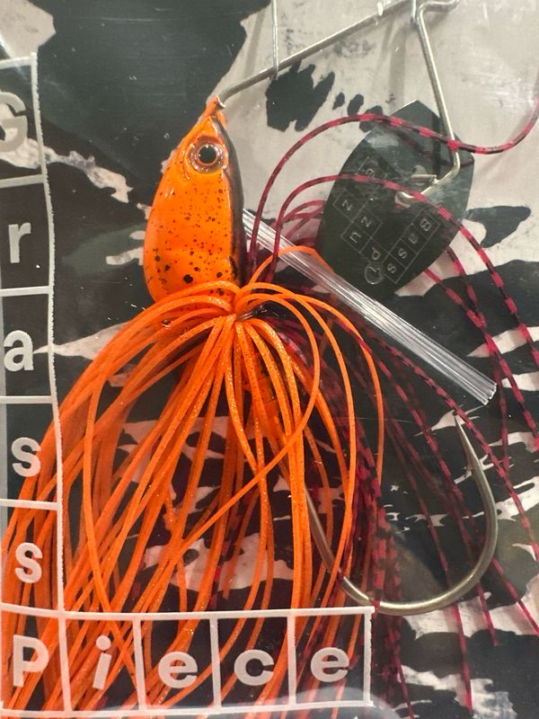 Bass Puzzle Grass Piece Flex 5/8oz G17 Hot Craw