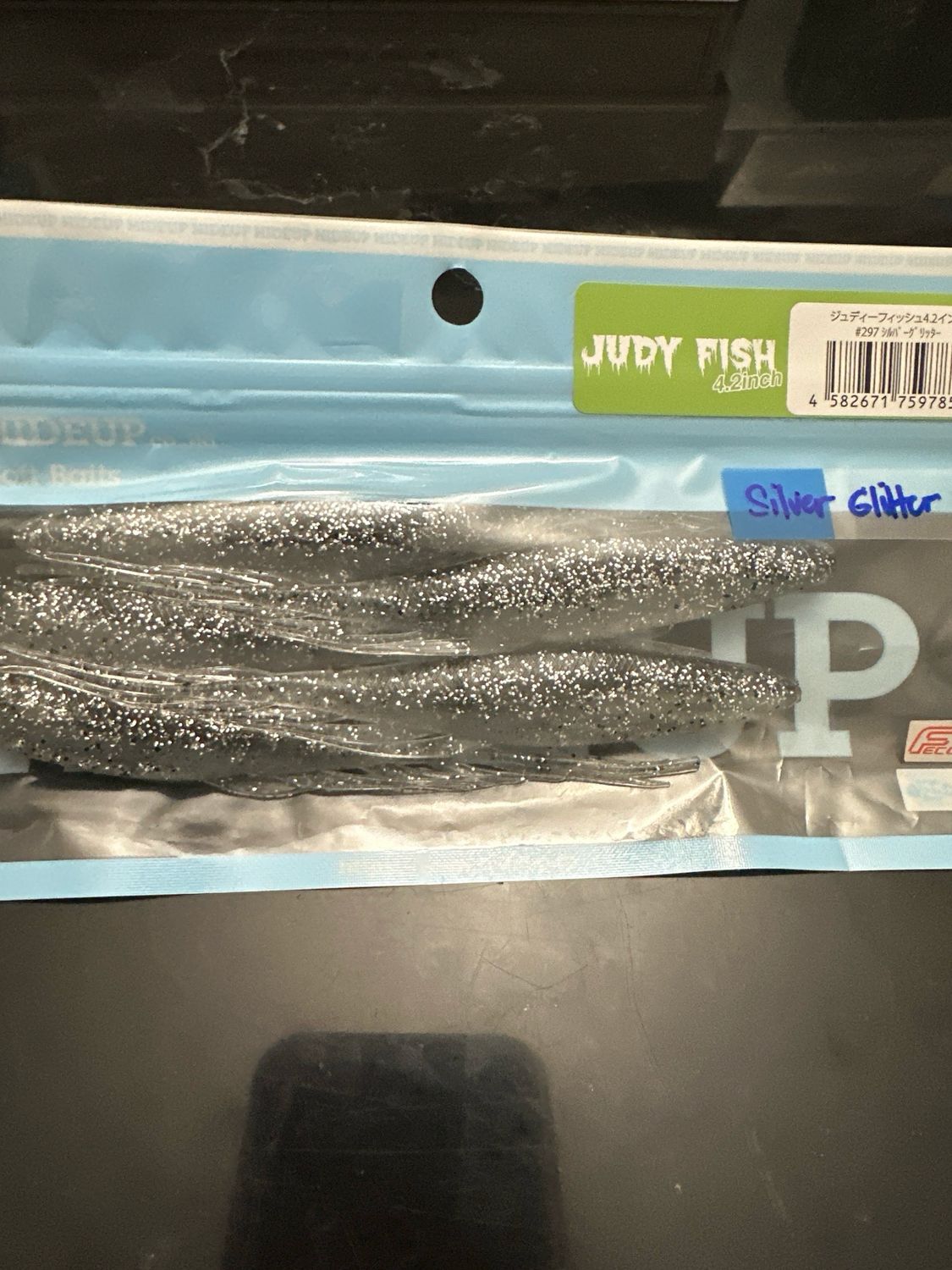 HideUp Judy Fish 4.2inch #297 Silver Glitter 5baits/pack