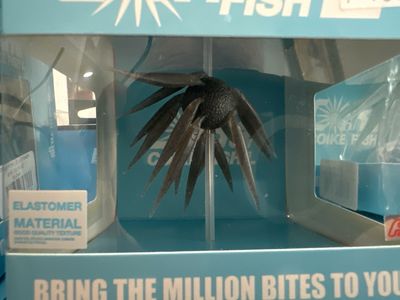 Hideup Coike Fish L. #142 Light Green Pumpkin/Black &amp; Blue Flake. Exact Bait In Pics. NIB