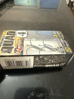 Ryugi Pierce Quad Hooks. SPIN EYE Size 4, TC Coat. NIP