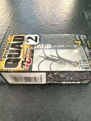 Ryugi Quad Hooks. SPIN EYE Size 2 TC Coat. NIP