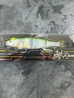 Megabass Magdraft Hasu Raver Indicator Hasu. 7inch 1.1/2oz Sinking Triple Jointed JDM Rigged Snake Like Swimmer. NIP