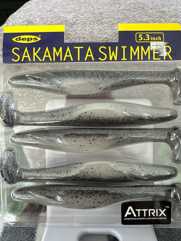 Deps Sakamata Swimmer 5.3inch #127 Silver Shad 5baits/pack