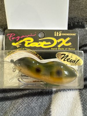 Megabass Pagani Rat X #10 SGF (Spotted Green Frog) Hand Made Of Balsa 77mm | 1/2oz Topwater