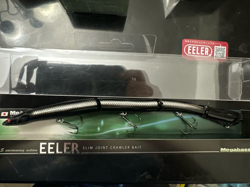 Megabass Eeler Black Eel. Very Hard To Find/Discontinued JDM Bait. 235mm (approximately 9”) 1oz. Exact Bait In Pics. NIP