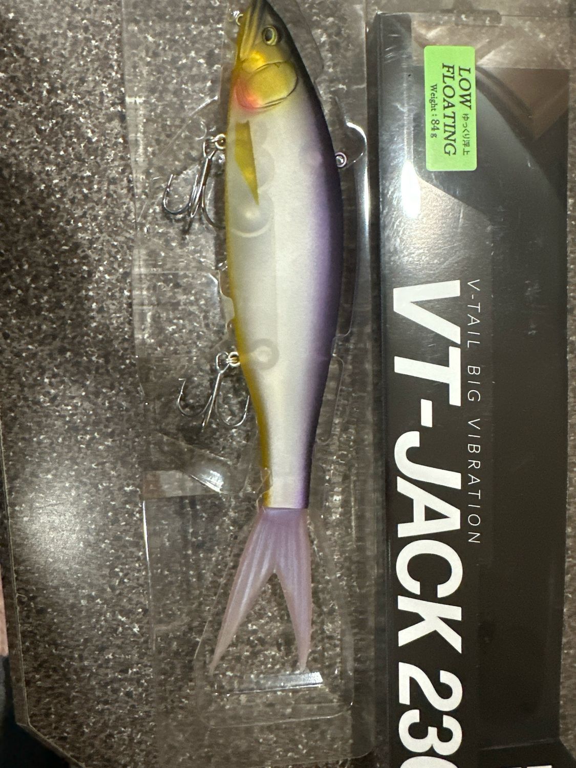 Fish Arrow VT Jack 230 Low, 84g. #05 Mat Shad (DRT Klash 9 V-Tail) BIG Lipless Vibration. Approximately 9” &amp; 3oz. NIB