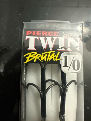 Ryugi Pierce Brutal Twin Hooks. 1/0 4 Hooks Per Pack