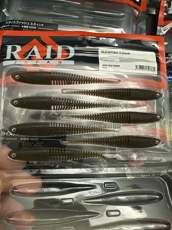 Raid Japan Slice Fish. 3.5” Pile Shrimp