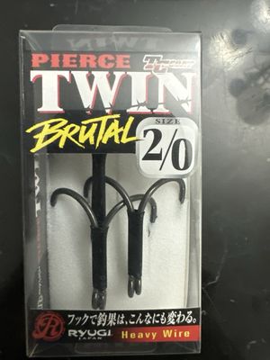 Ryugi Twin Brutal 2/0 TC Coat. 3 Hooks Per Pack. NIB