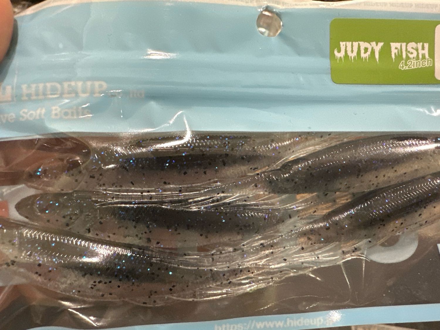 Hideup Judy Fish 4.2” Electric Smoke. New In Package. Great New JDM Baits.
