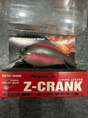 Megabass Z-Crank Red Label. Gorgeous JDM Discontinued Hand Carved Wooden Bait. Shocking Munk 66mm 1/2oz. NIP