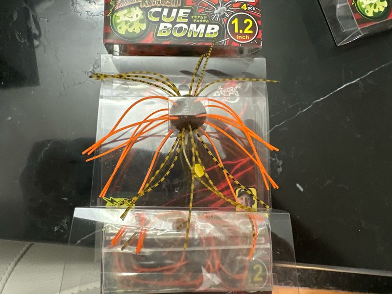 Geecrack Cue Bomb 4 BAITS Per Pack GP Blue Orange. 1.2” Ball. NIP