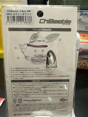 BottomUp ChiBeeble 3/8pz DW #S424 Sexy White Spinnerbait